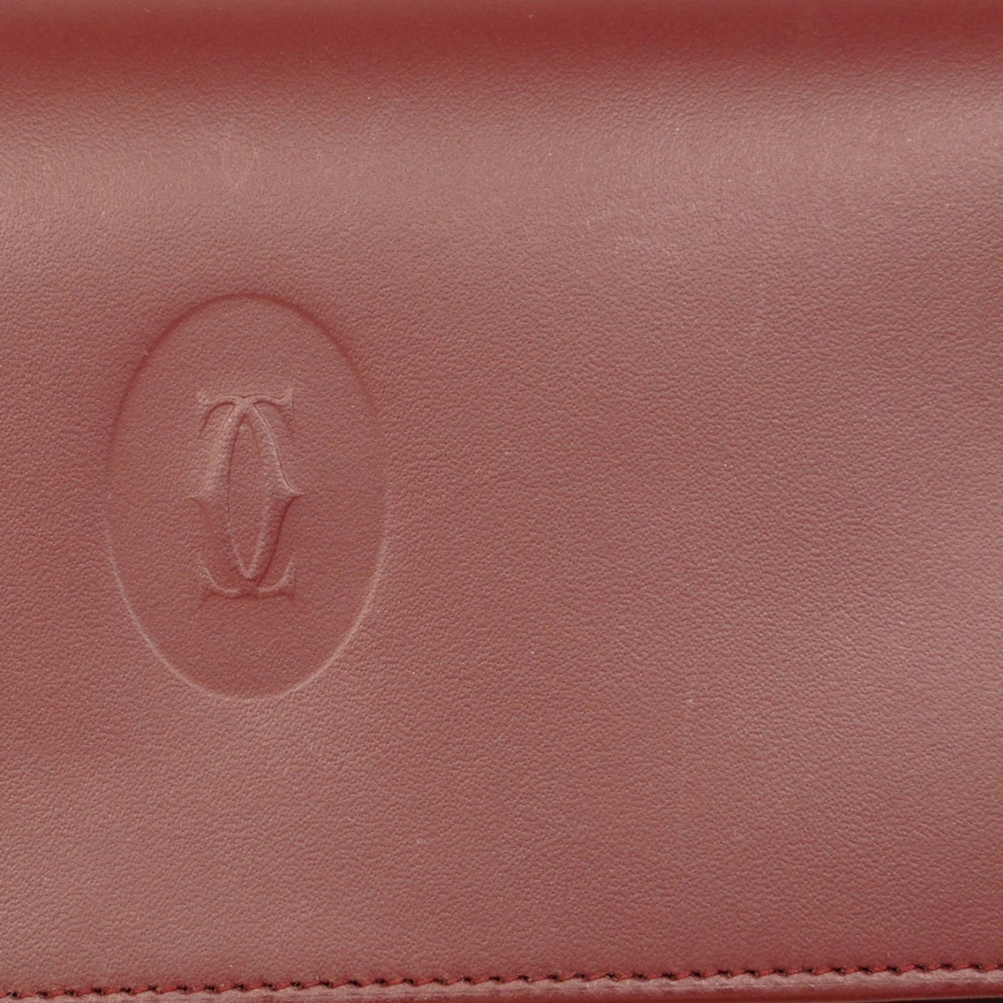 Cartier Must Long Wallet Leather Bordeaux