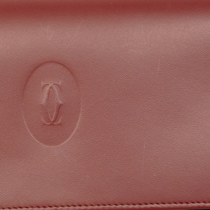 Cartier Must Long Wallet Leather Bordeaux