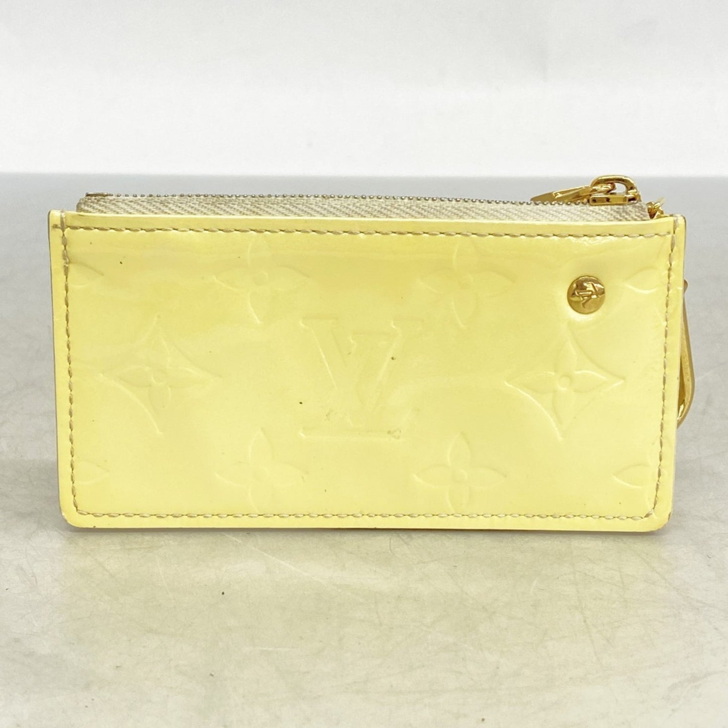 Louis Vuitton Vernis Pochette Cle Wallet/Coin Case M91348 Perle