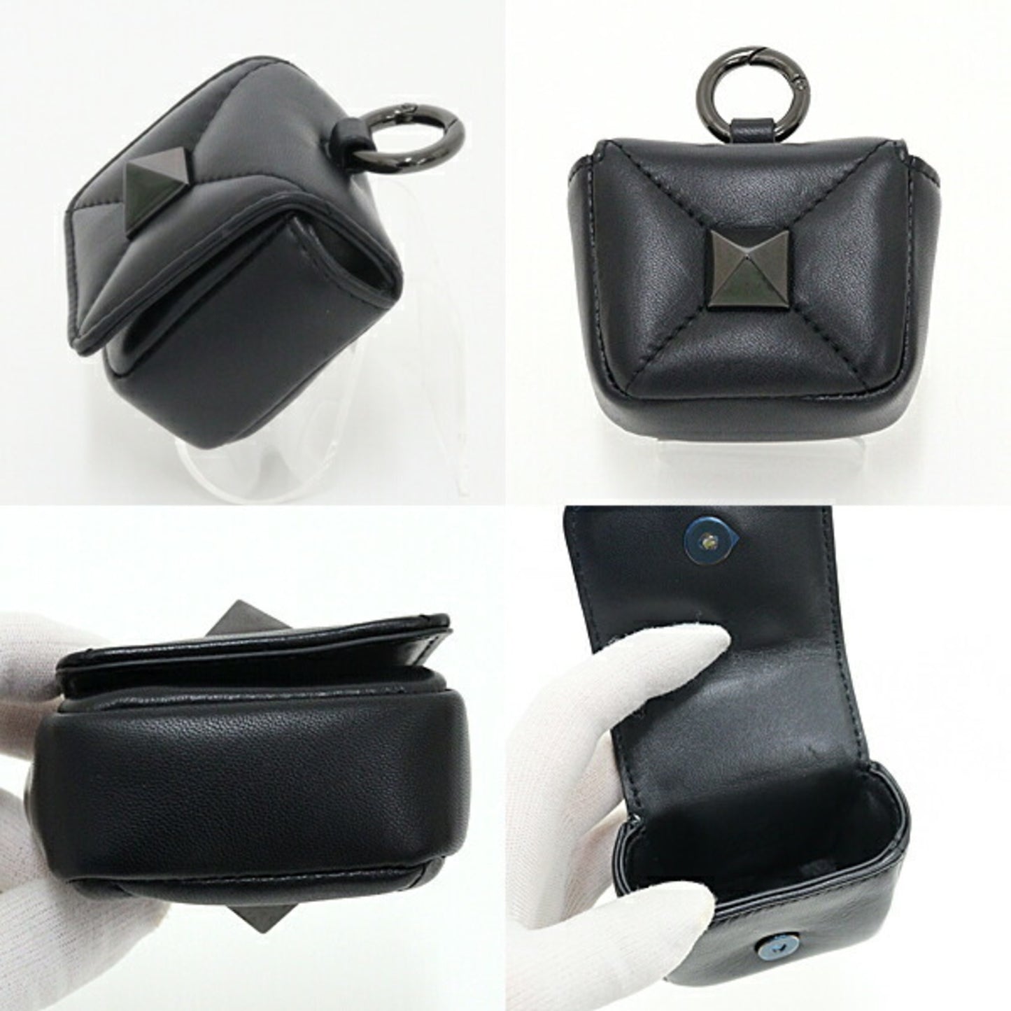 Valentino Valentino Airpods Case Lambskin Black Unused
