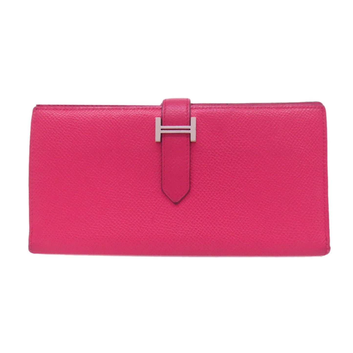 Hermes Herms Bearn Soufflet Silver Hardware Long Wallet Epson