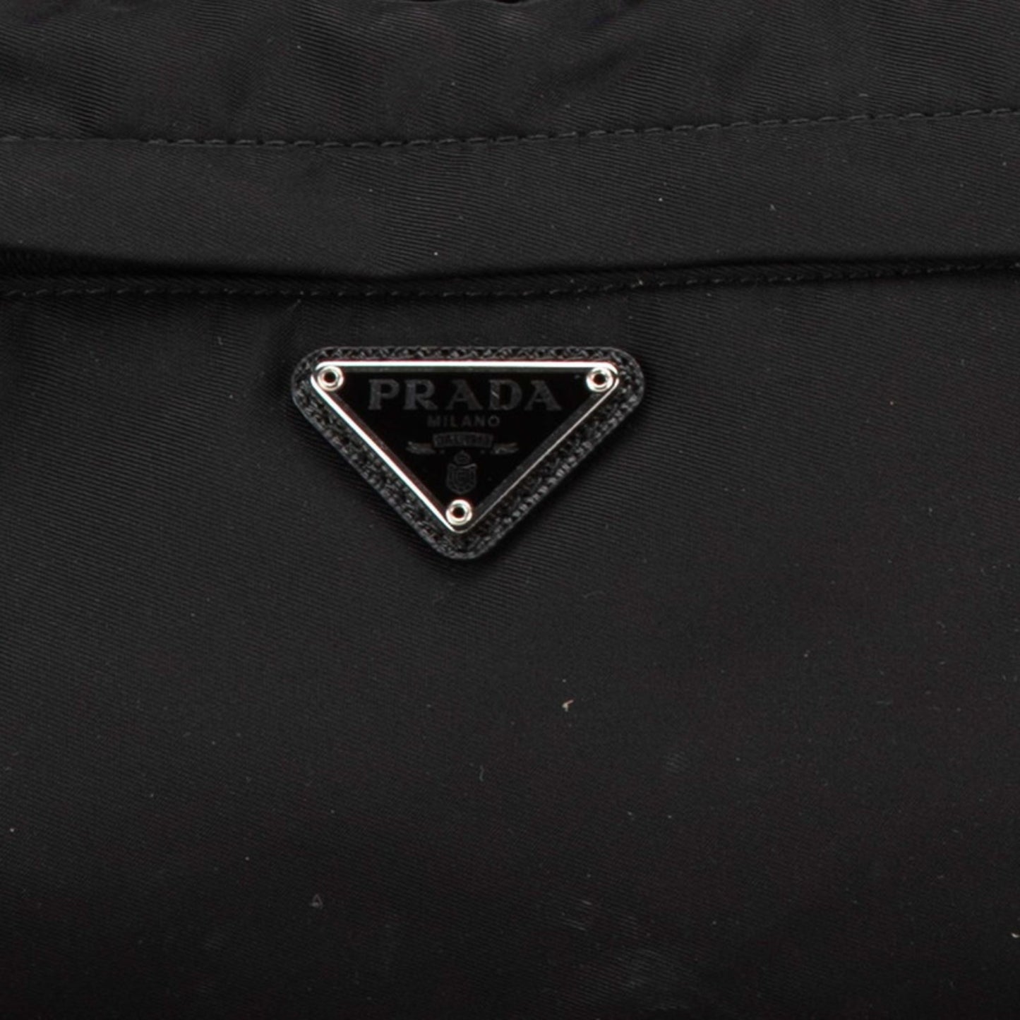 Prada Triangle Logo Plate Body Bag/Waist Bag Belt: 100 40 2Cm212 Black Nylon Leather