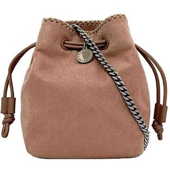 Stella Mccartney Chain Shoulder Bag F-22278 Beige Pink Falabella 700204 W9132 Faux Leather Stella