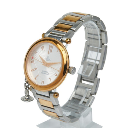Vivienne Westwood Orb Quartz Watch With Silver Dial And Stainless Steel Plated