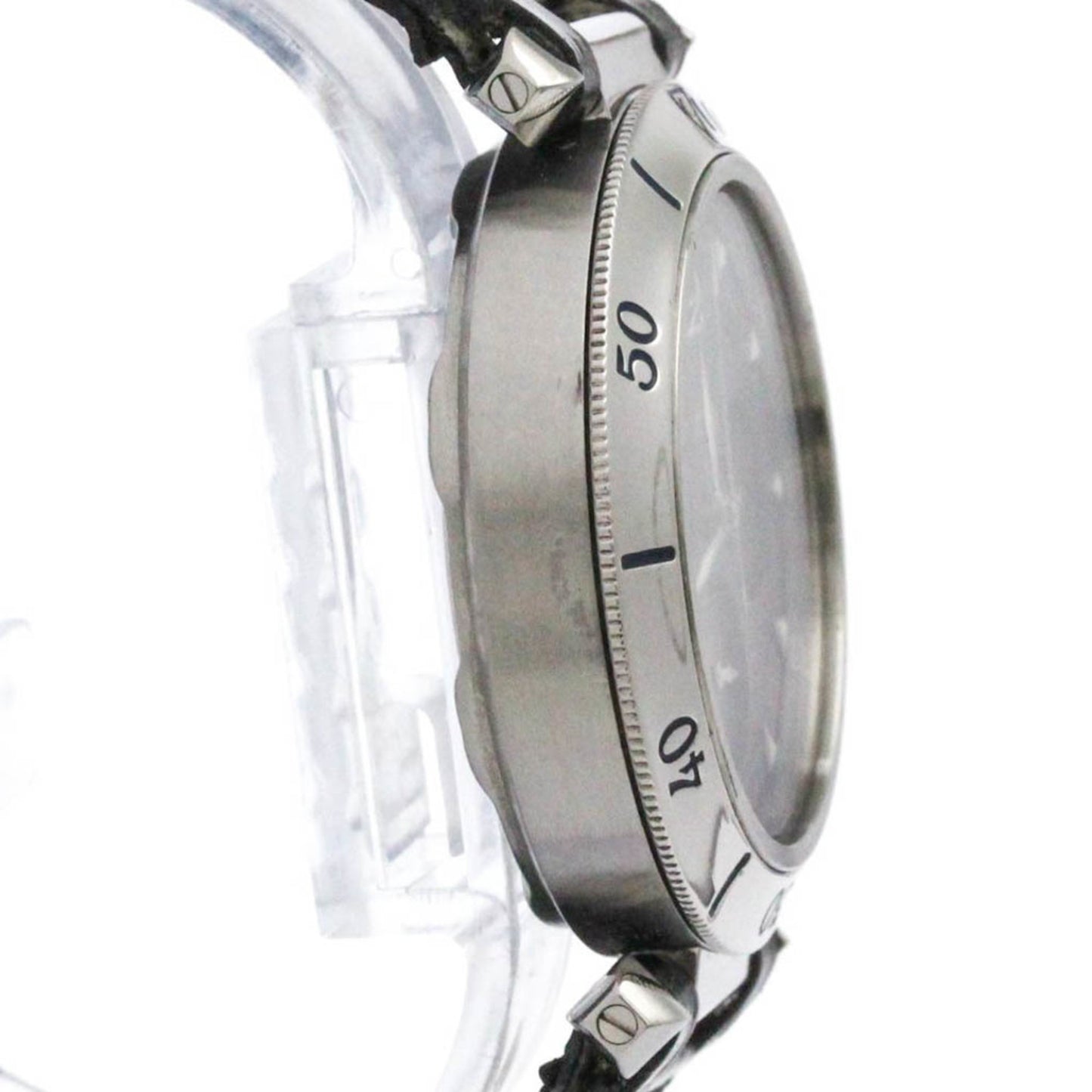 Cartier Pasha N950 Chronograph Platinum Steel Watch W3105155 Polished