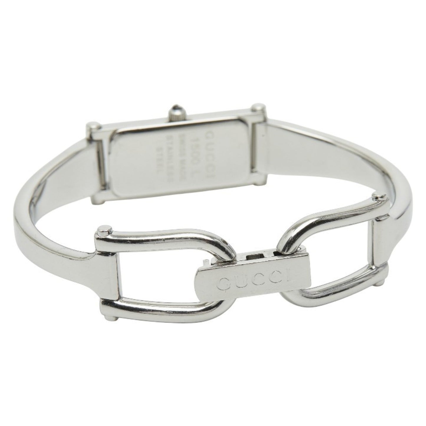 Gucci 1500L Quartz Watch With Black Dial And Stainless Steel