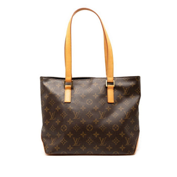 Louis Vuitton Monogram Cabas Piano Handbag Tote Bag M51148 Brown Leather