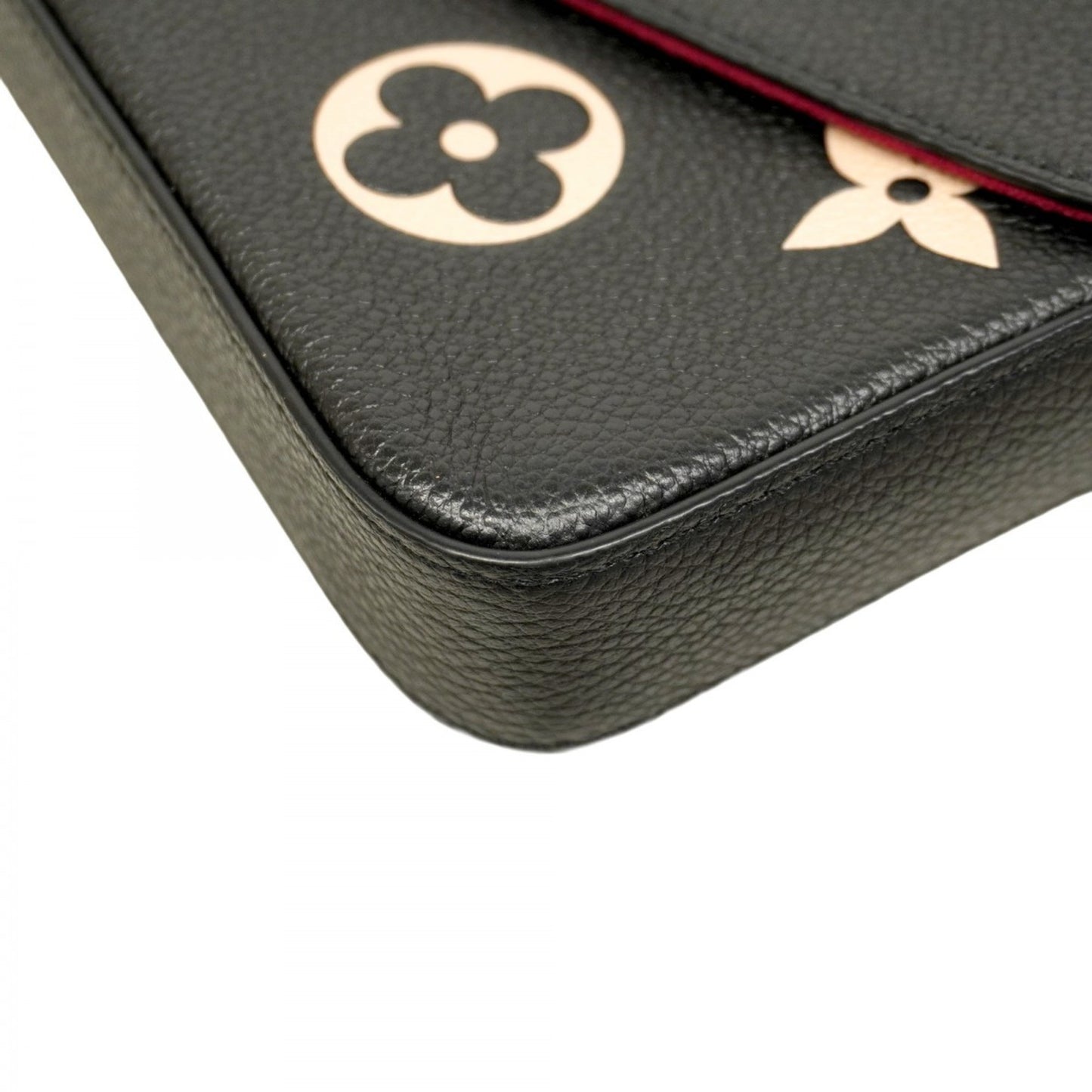 Louis Vuitton Monogram Empreinte Two-Tone Pochette Felicie Shoulder Wallet M82479 Black