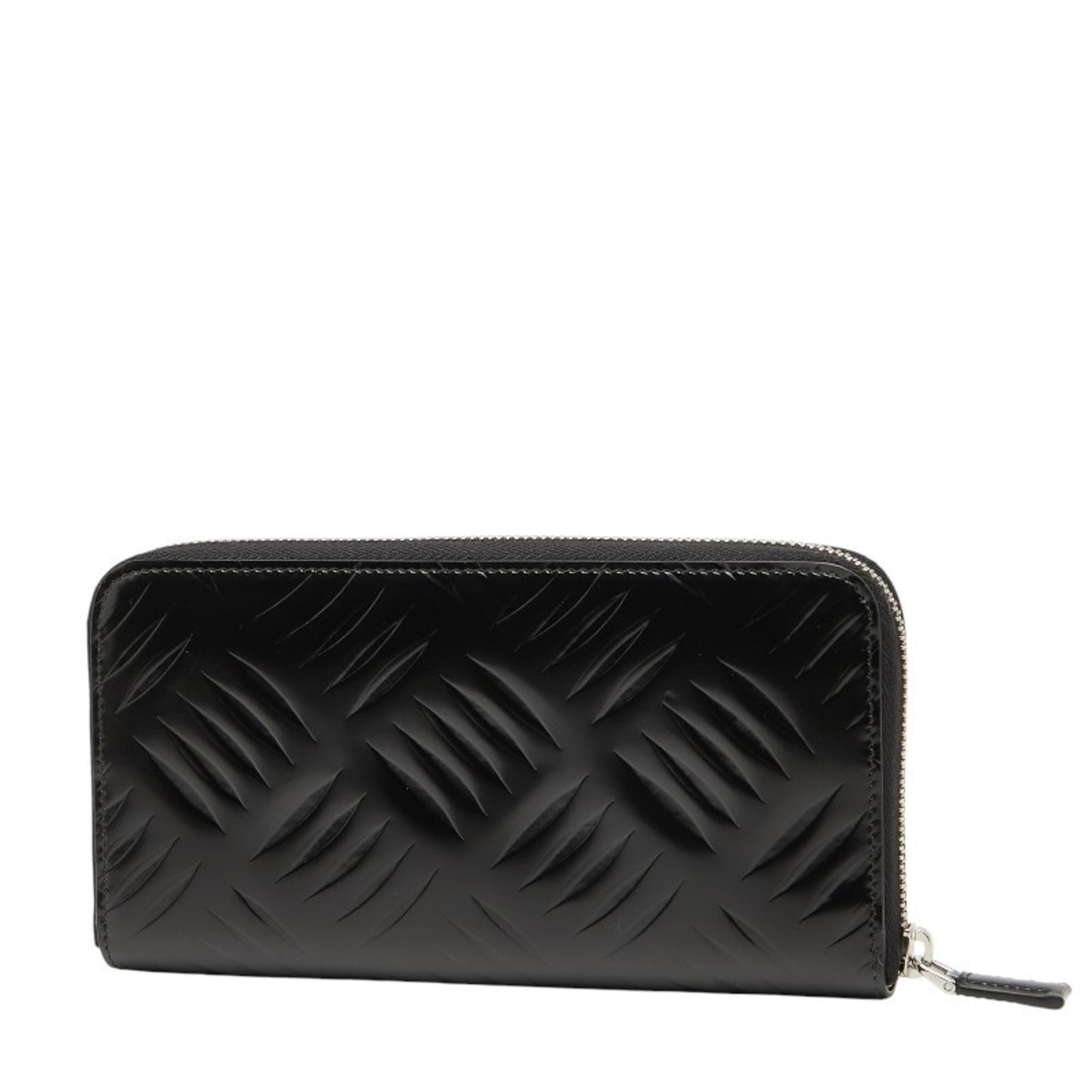Prada Logo Long Wallet With Round Zipper
