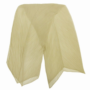 Pleats Please Issey Miyake Pleated Scarf/Shawl/Muffler In Beige