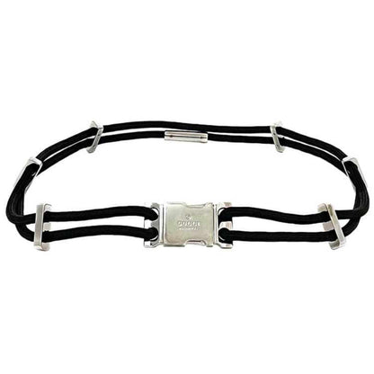Gucci Wire Belt Ec-23105 Black 83Cm Polyester Metal Gucci Waist Buckle Double