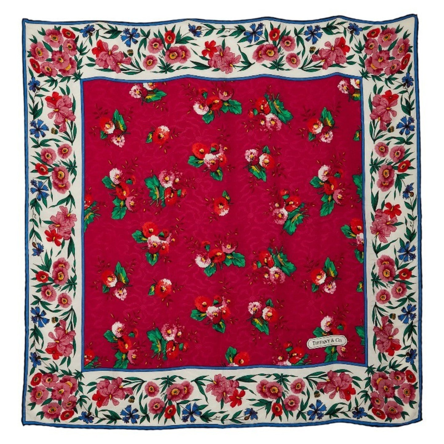 Tiffany & Co. Floral Scarf In White