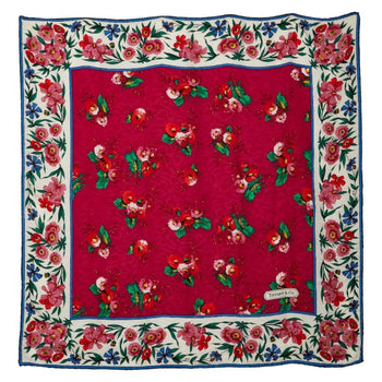 Tiffany & Co. Floral Scarf In White