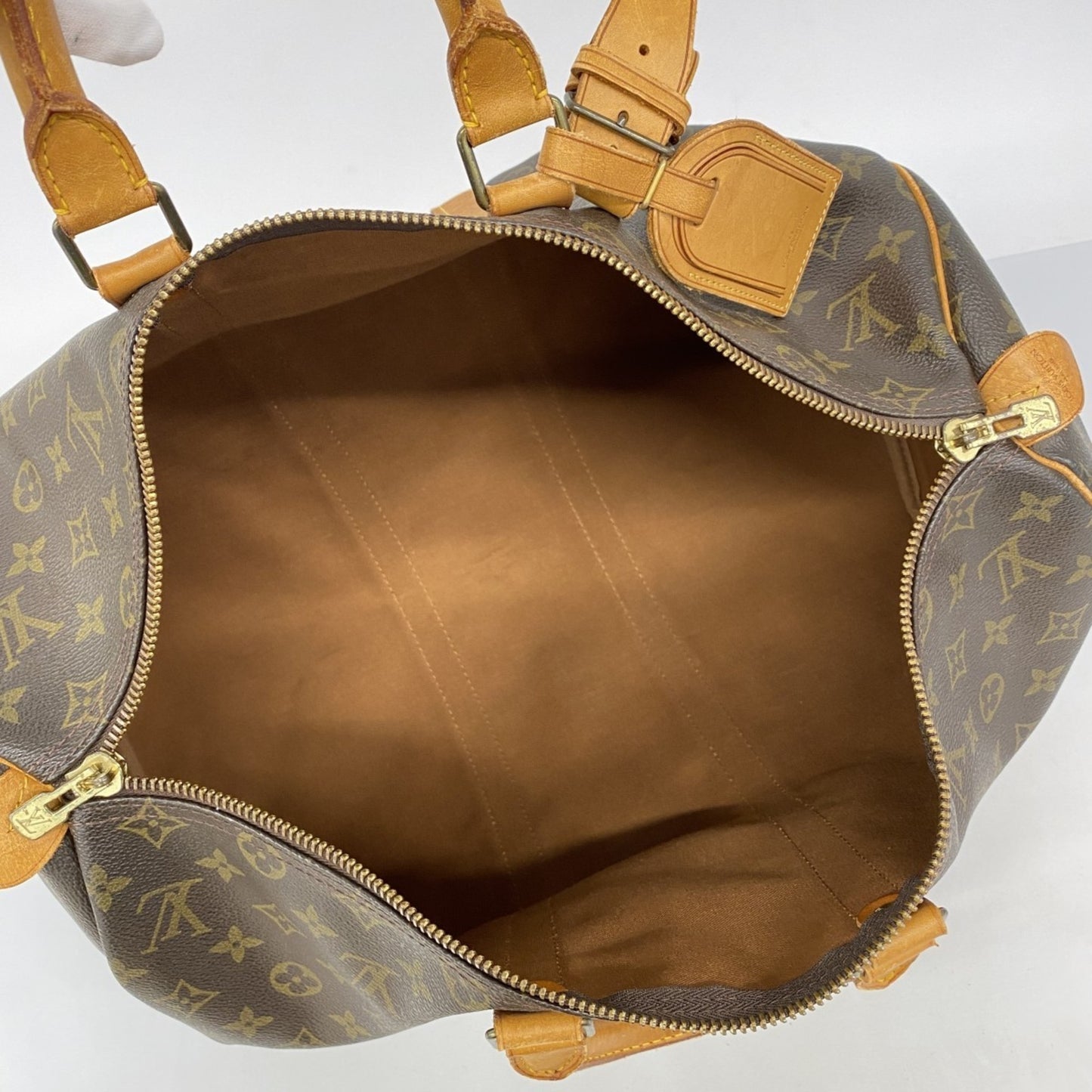 Louis Vuitton Monogram Keepall 45 Boston Bag M41428 Brown