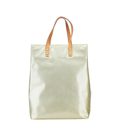 Louis Vuitton Monogram Vernis Reed Mm Tote Bag Handbag M91142 Green Silver Patent Leather