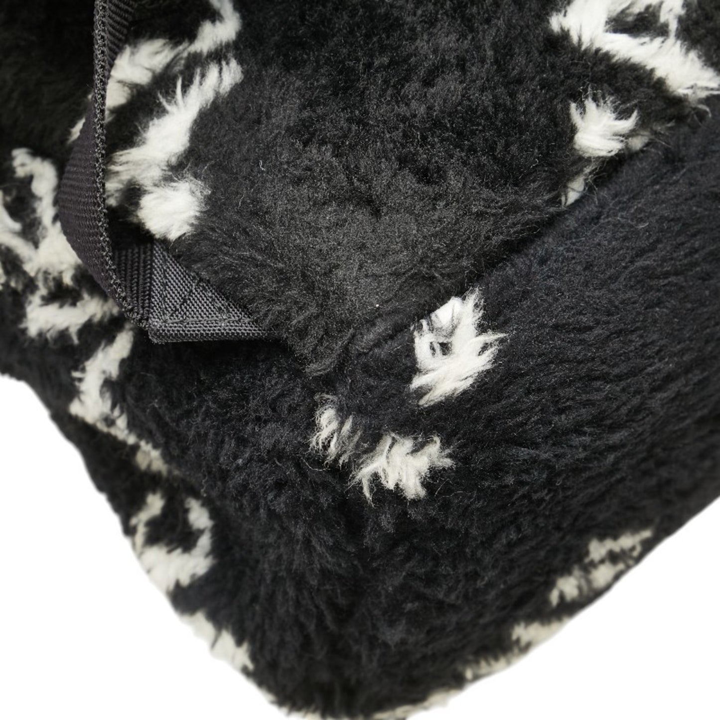 Balenciaga Everyday Backpack In Black And White With Faux Fur Leather