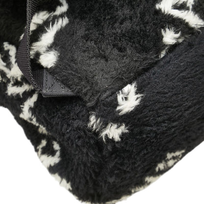 Balenciaga Everyday Backpack In Black And White With Faux Fur Leather