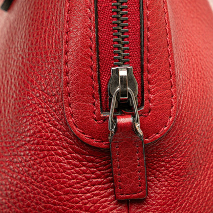 Gucci Webbing Line Handbag/Shoulder Bag 2-Way 420023 Red Leather