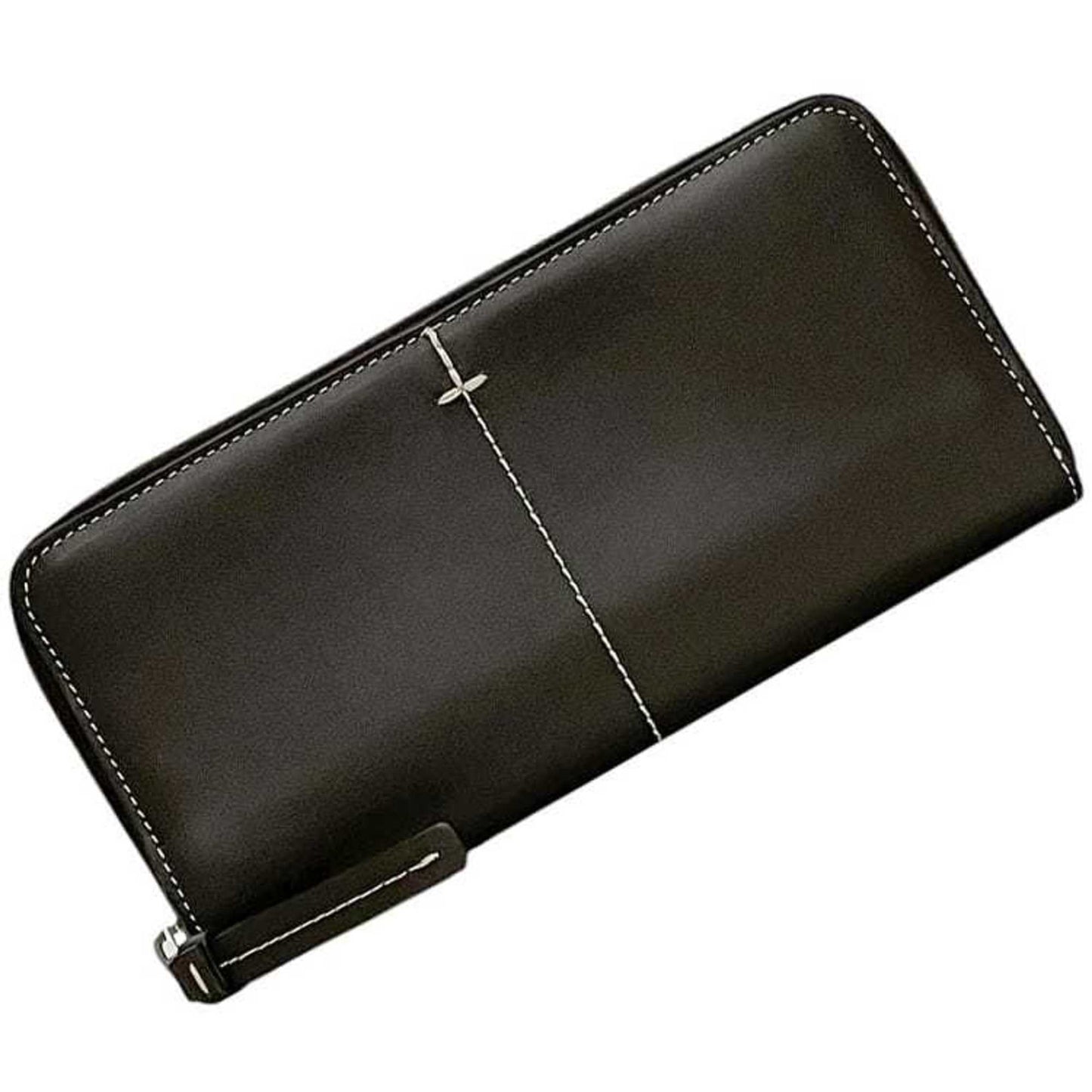 Tod'S Round Long Wallet Ec-23930 Brown Leather