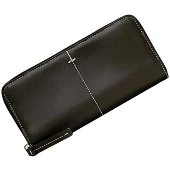 Tod'S Round Long Wallet Ec-23930 Brown Leather