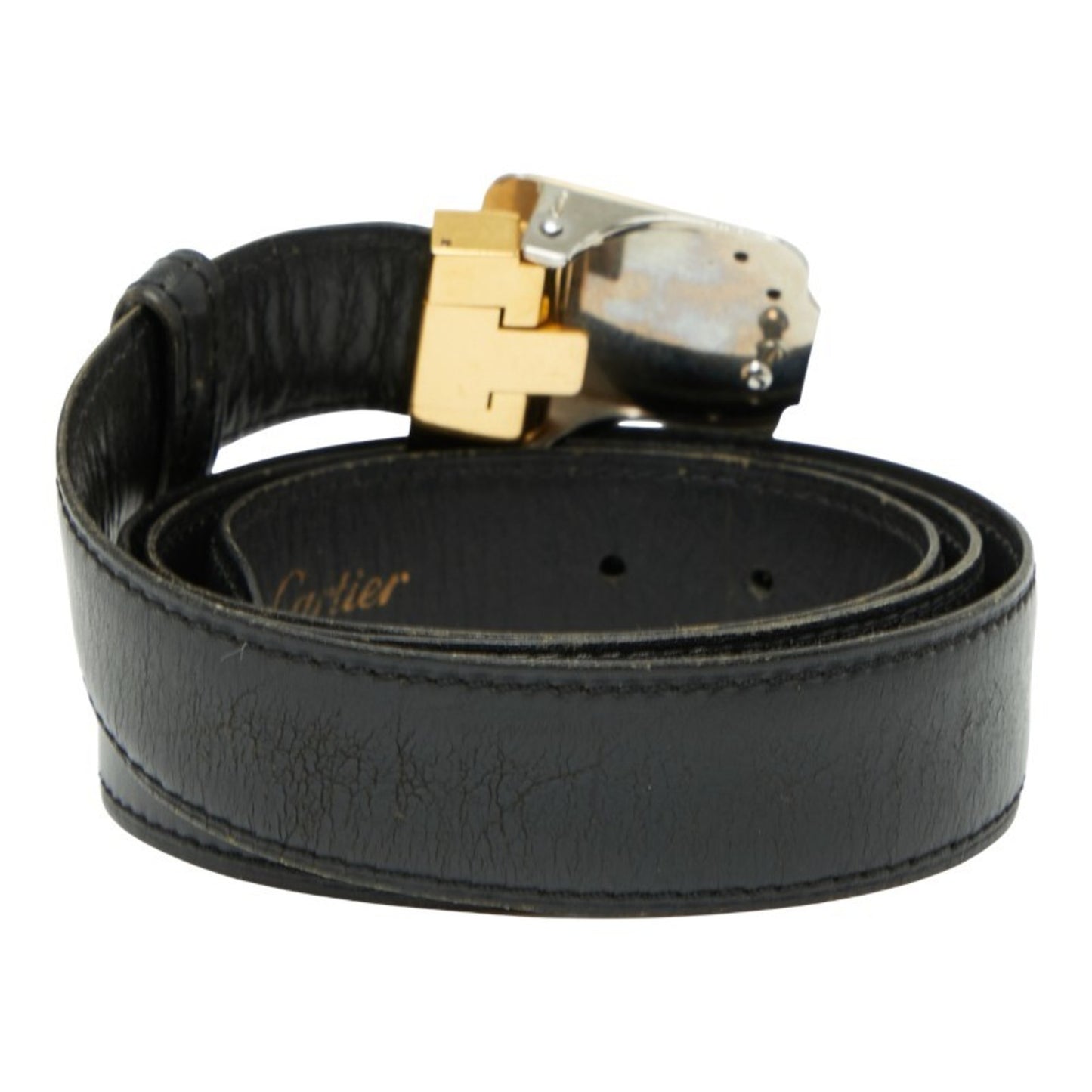 Cartier Santos Belt Black Leather