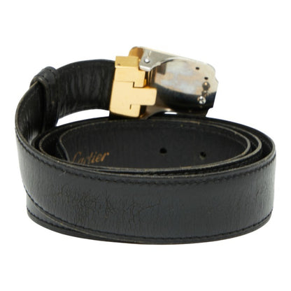 Cartier Santos Belt Black Leather
