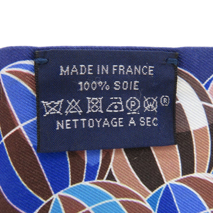 Herms Twilly "Madness Of The Sky" Silk Marine Marron Glac White Multicolor Scarf Muffler 0212 Hermes