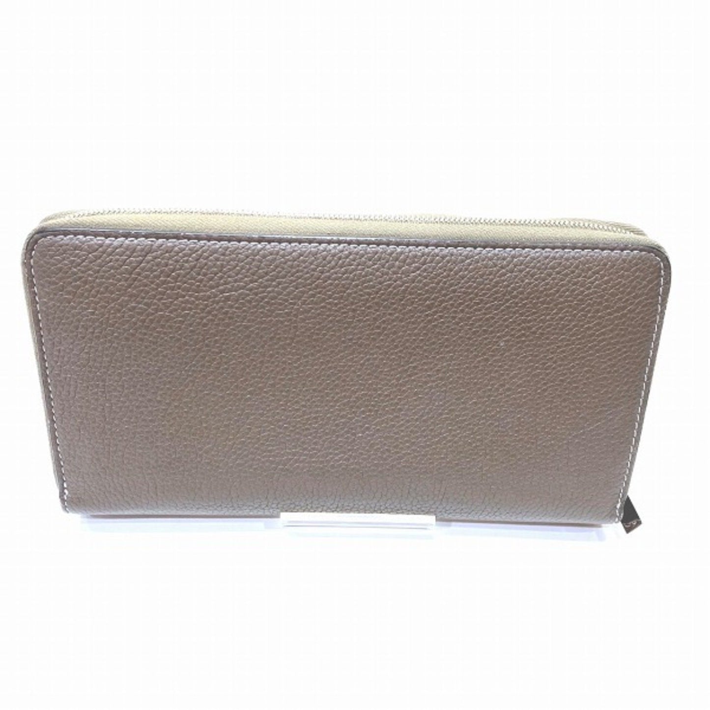Celine Leather Dark Grey Round Long Wallet