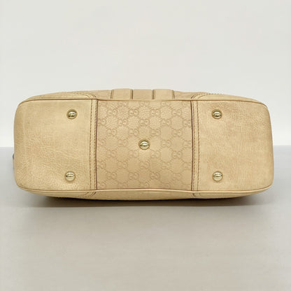 Gucci Handbag Guccissima Horsebit 247286 Leather Beige Champagne 2-Way Bag