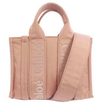 Chlo Chloe Woody Tote 2-Way Handbag Nylon Material
