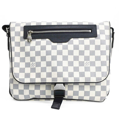 Louis Vuitton Damier Chance Matchpoint Shoulder Bag In White And Navy