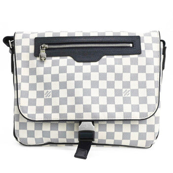 Louis Vuitton Damier Chance Matchpoint Shoulder Bag In White And Navy