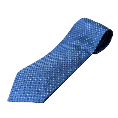 Louis Vuitton Monogram Dot Pattern 100% Silk Tie Navy