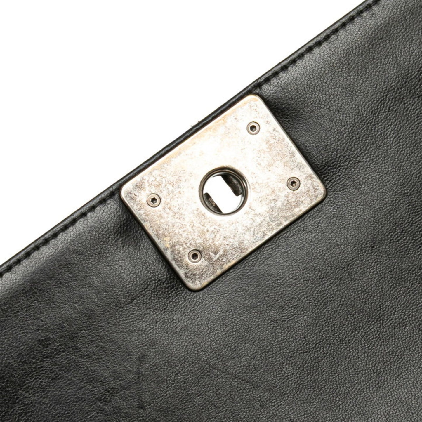 Chanel Coco Mark Matelasse Boy Chanel 25 Crossbody Chain Shoulder Bag In Black Lambskin