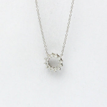 Tiffany Open Circle Mini Necklace Platinum Diamond Men