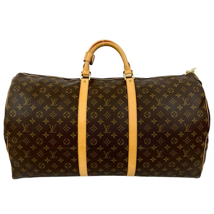 Nearly Unused Louis Vuitton Keepall 55 Monogram Leather Boston Bag/Travel Bag/Handbag