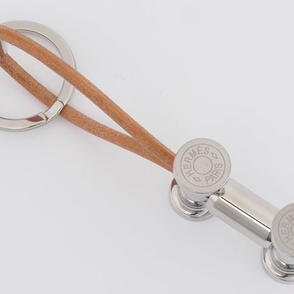 Hermes Keychain "Mobile H" Key Ring Beige | Silver H077361Fj00