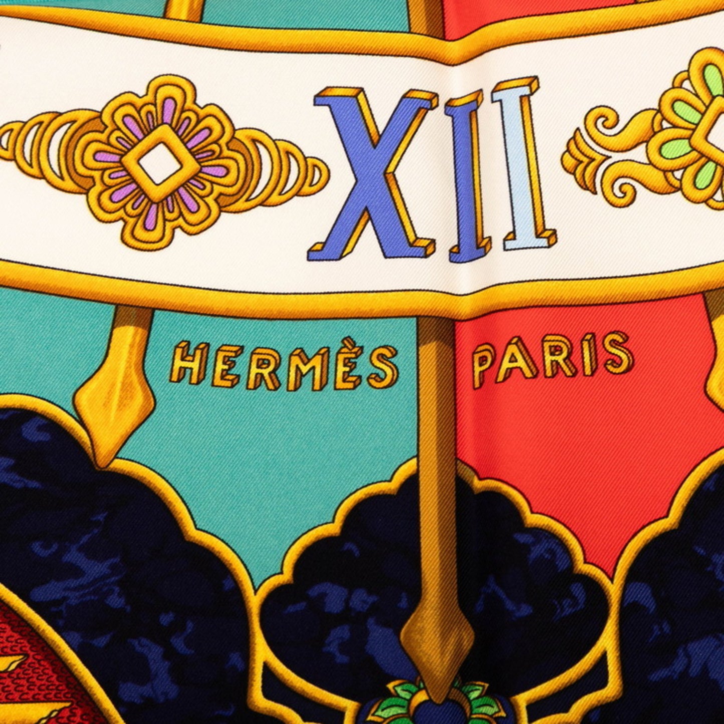 Hermes Herms Carr 90 Carpe Diem "Enjoy Today" Scarf