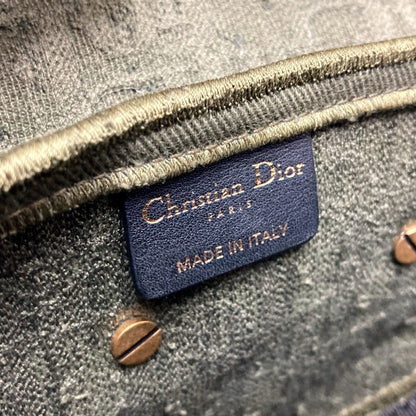 Christian Dior Oblique Saddle Embroidered Saddle Bag Shoulder Handbag Canvas