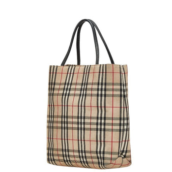 Burberry Nova Check Handbag In Beige Multicolor Canvas