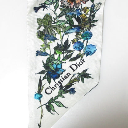 Christian Dior Mitzah Millefiori Floral Silk Scarf/Muffler In Navy