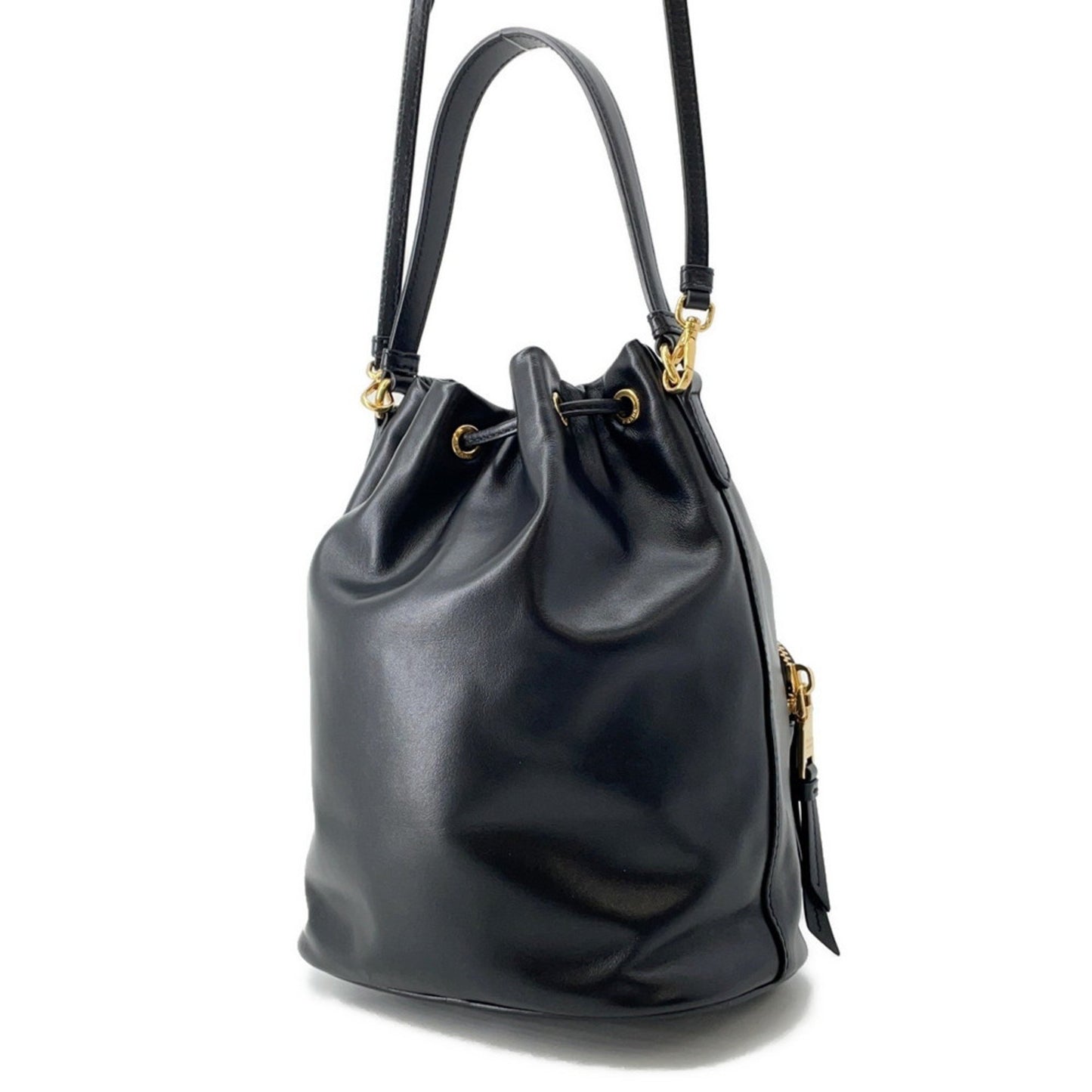 Prada Duetto Handbag In Soft Calfskin Leather (1Bh038) - Black