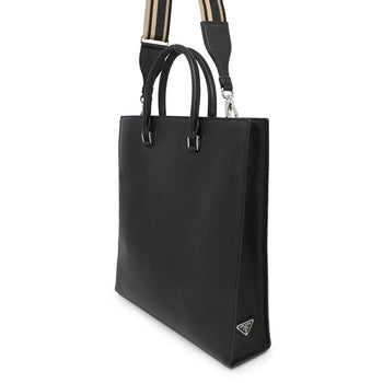 Prada Triangle Saffiano Leather Tote Bag 2Vg084 Prada Black 2-Way