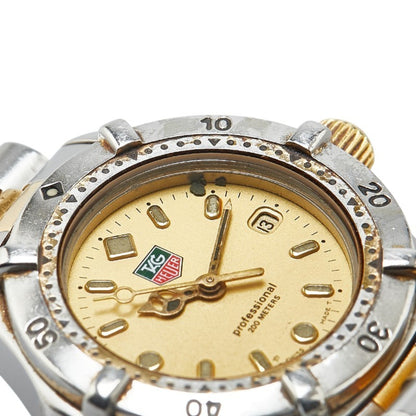 Tag Heuer Professional 200 Watch We1420-R Quartz Gold Dial Stainless Steel Plated