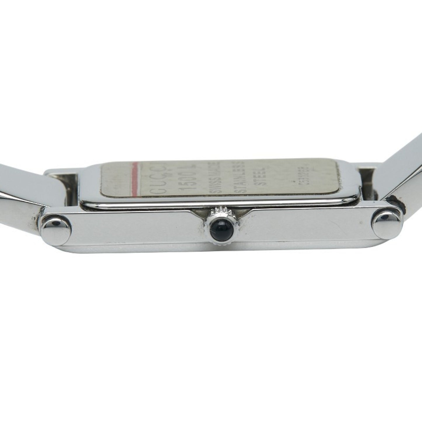 Gucci Bangle Watch 1500L Quartz Black Dial Stainless Steel