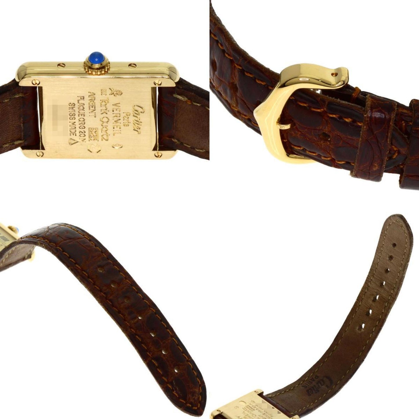 Cartier Must Tank Sm Watch W1003154 Silver/Leather