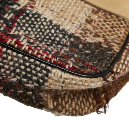 Burberry Check One-Shoulder Bag Handbag In Brown