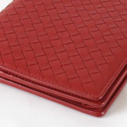 Bottega Veneta Intrecciato Chain Wallet 508752 Shoulder Bag Leather Red
