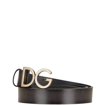 Dolce & Gabbana Dg Logo Belt 95.38 Bc3981 Black Leather