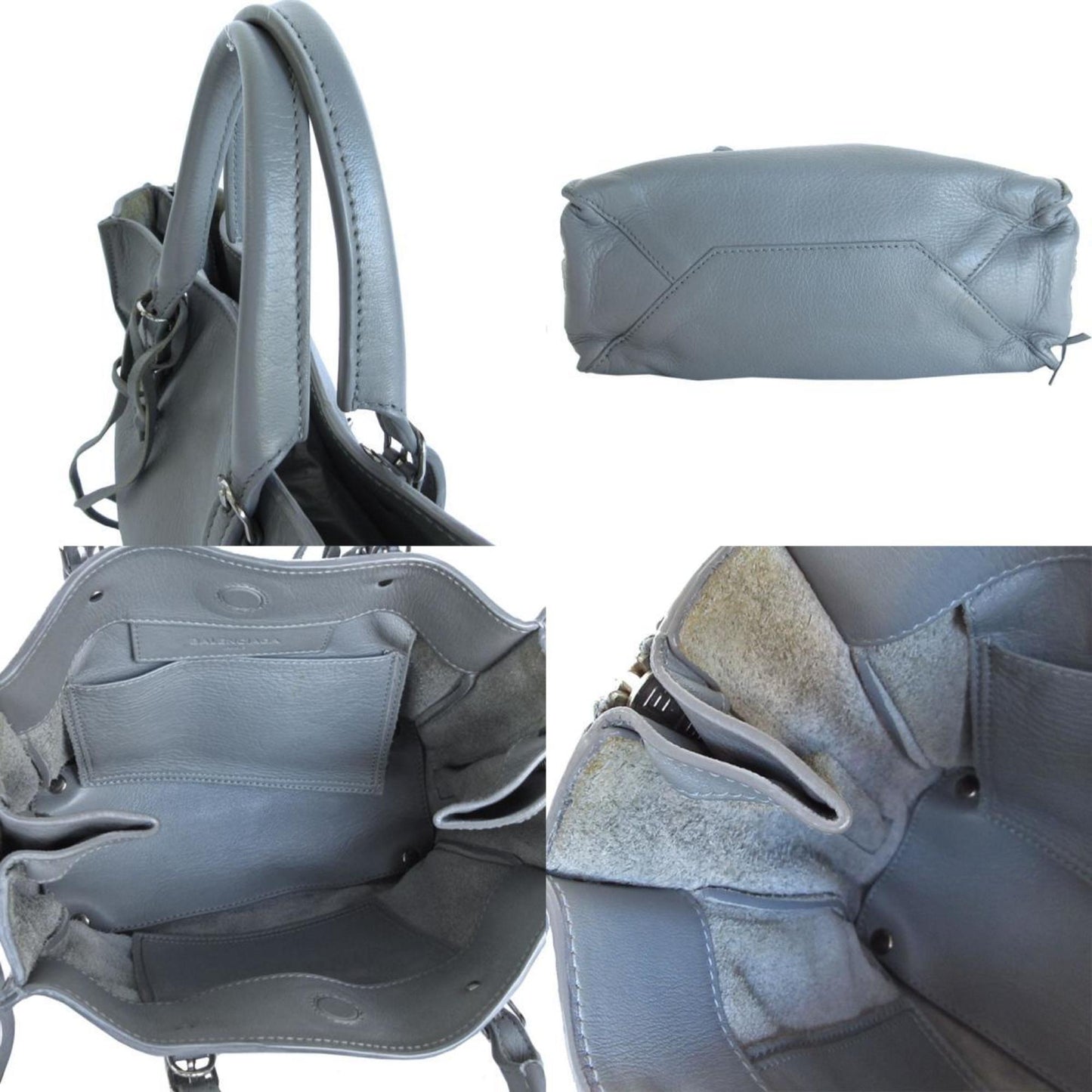 Balenciaga Paper Mini Handbag/Shoulder Bag In Gray